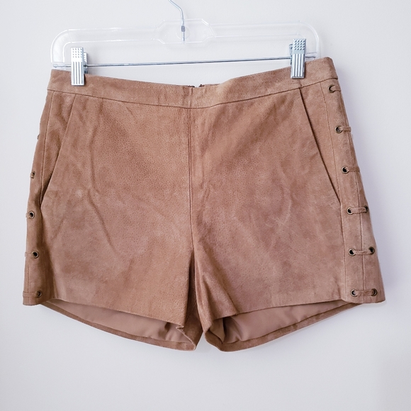 Willow and Clay Tan Leather Shorts - Picture 10 of 10